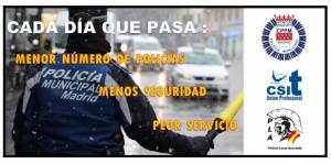 policía municipal trabajando sin derechos