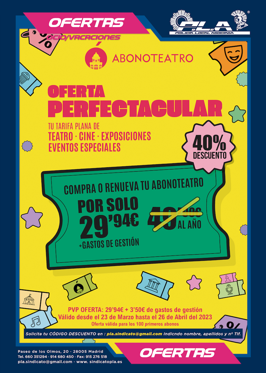 oferta abonoteatro exclusiva PLA